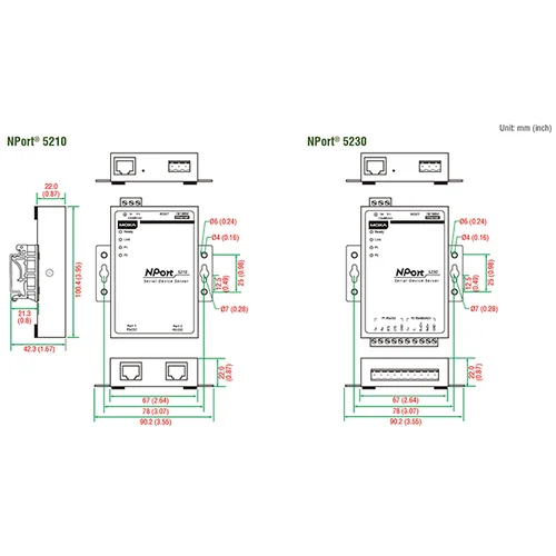 NPort 5210 2-портовый асинхронный сервер RS-232 в Ethernet MOXA NPort 5210 2-портовый асинхронный сервер RS-232 в Ethernet MOXA